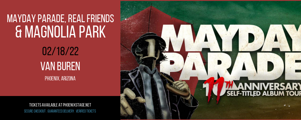 Mayday Parade, Real Friends & Magnolia Park at Van Buren tickets Mayday Parade, Real Friends & Magnolia Park at Van Buren