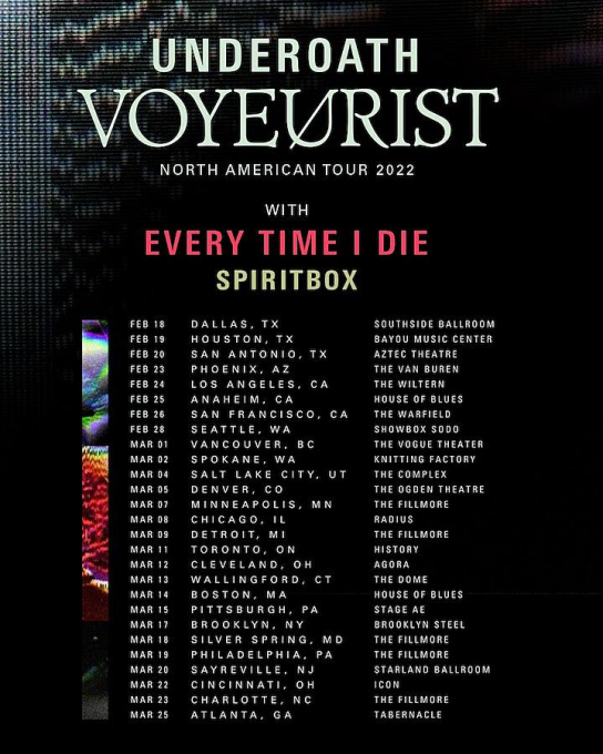 Underoath & Every Time I Die at Van Buren